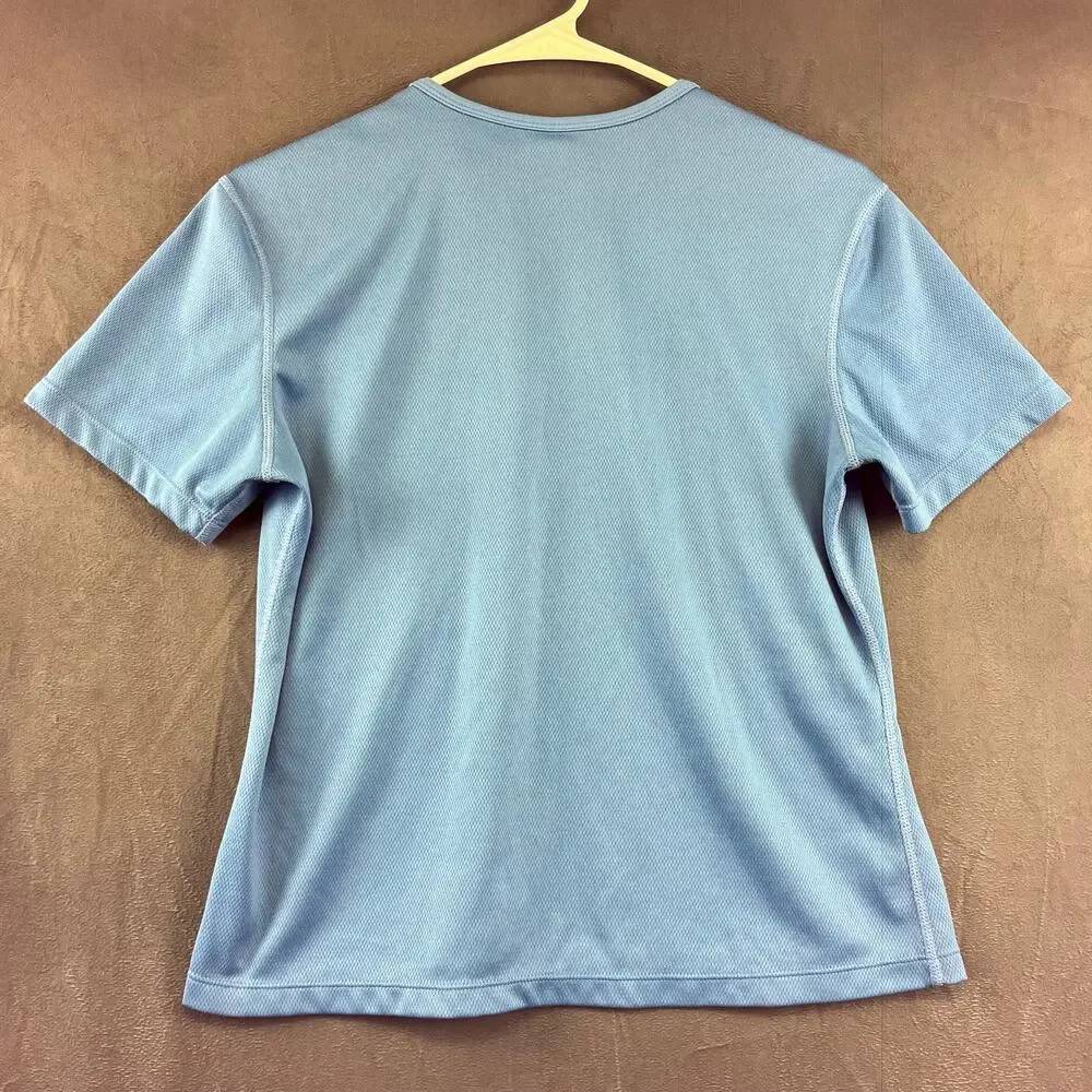 Vintage Nike Women’s Waffle Knit Small Running Shirt V Neck Dri Fit Embroidered